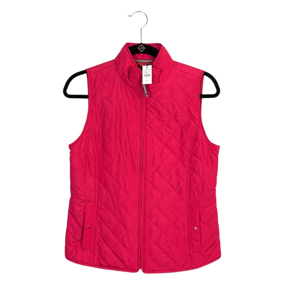 NWT Talbots pink quilted vest size P
